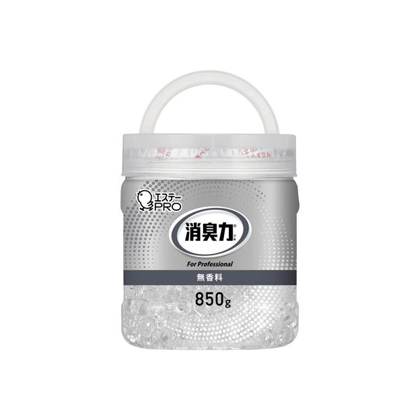（まとめ） エステー 消臭力 業務用 ビーズタイプ 大容量 本体 850g 無香料 【×3セット】