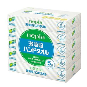(まとめ) 王子ネピア ネピア激吸収ハンドタオル 5P 【×3セット】