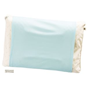 滝水石枕 フィットタイプ 低 55×35×4/6cm ベージュ 綿100% 商品写真2