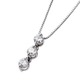 【鑑別書付】ダイヤモンドペンダント/ネックレス 0.24ct スリーストーン K18 ホワイトゴールド ダイヤ3ストーン 鑑別書付き - 縮小画像1