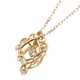 【鑑別書付】K18イエローゴールド 天然ダイヤネックレス ダイヤモンドペンダント/ネックレス0.13ct フラワーモチーフ - 縮小画像1