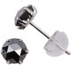 ブラックダイヤモンドピアス 一粒 0.5ct プラチナ Pt900 スタッドピアス ブラックダイヤ シンプル 鑑別カード付き - 縮小画像1
