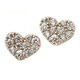 ダイヤモンド ピアス K18 ピンクゴールド 0.1ct ハート パヴェピアス 0.1カラット ハートパヴェ - 縮小画像1