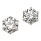 ダイヤモンドピアス 一粒 プラチナ Pt900 0.5ct スタッドピアス ダイヤ 0.5カラット ダイヤピアス 鑑別カード付き - 縮小画像1