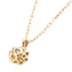 K10イエローゴールド 天然ダイヤモンドペンダント/ネックレス ダイヤ0.01ct アンティーク調フラワーモチーフ - 縮小画像1