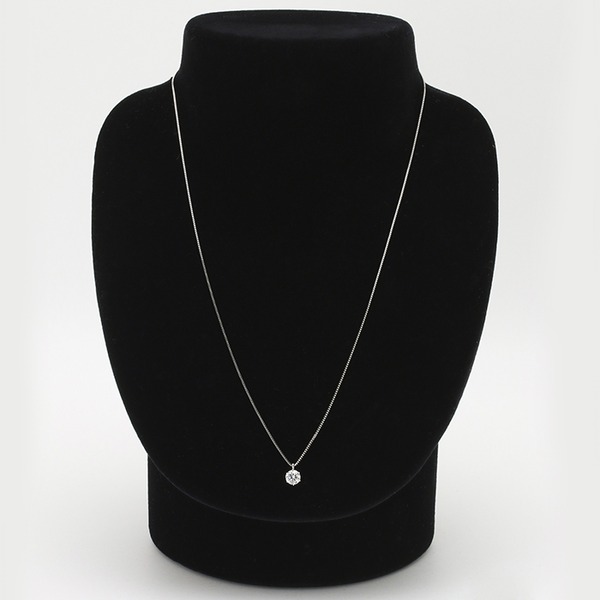 ダイヤモンドペンダント/ネックレス 一粒 プラチナ Pt900 0.5ct ダイヤネックレス 6本爪 Iカラー I1 Excellent