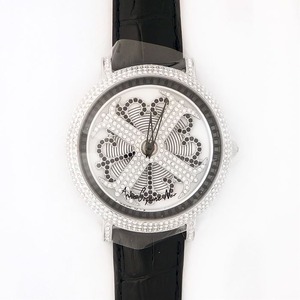 アンコキーヌ ネオ 45mm バイカラー ミニクロス シルバーベゼル インナーベゼルブラック ブラックベルト イール 正規品(腕時計・グルグル時計) 商品写真1