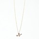 イニシャル ネックレス ダイヤモンド ネックレス 一粒 0.01ct K18 ゴールド 文字 N ダイヤネックレス ペンダント - 縮小画像3