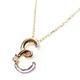 イニシャル ネックレス ダイヤモンド ネックレス 一粒 0.01ct K18 ゴールド 文字 E ダイヤネックレス ペンダント - 縮小画像1
