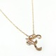 イニシャル ネックレス ダイヤモンド ネックレス 一粒 0.01ct K18 ゴールド 文字 F ダイヤネックレス ペンダント - 縮小画像4