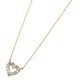 ダイヤモンドペンダント ネックレス 12粒 0.2ct K18 ピンクゴールド ハートモチーフ 人気のハートダイヤ - 縮小画像1