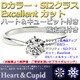 ダイヤモンド ブライダル リング プラチナ Pt900 0.4ct ダイヤ指輪 Dカラー SI2 Excellent EXハート＆キューピット エクセレント 鑑定書付き 14号 - 縮小画像2
