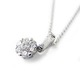 ダイヤモンド ネックレス K18 ホワイトゴールド 0.4ct ７ダイヤ コロネットセッティング Hカラー SIクラス バケットダイヤ 0.4カラット ペンダント 限定1点限り - 縮小画像4