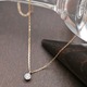 ダイヤモンド ネックレス K18 ピンクゴールド 0.1ct 一粒 6本爪 シンプル ダイヤネックレス ペンダント  - 縮小画像3