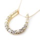 ダイヤモンド ネックレス K18 イエローゴールド 0.2ct ダイヤネックレス 馬蹄 ペンダント  - 縮小画像2