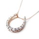 ダイヤモンド ネックレス K18 ピンクゴールド 0.2ct ダイヤネックレス 馬蹄 ペンダント  - 縮小画像2