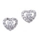 ダイヤモンド ピアス 0.3ct プラチナ Pt900 0.3カラット ハート ダイヤ ピアス スタッド シンプル ハートデザイン - 縮小画像1