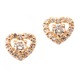 ダイヤモンド ピアス 0.3ct K18 ピンクゴールド 0.3カラット ハート ダイヤ ピアス スタッド シンプル ハートデザイン - 縮小画像1