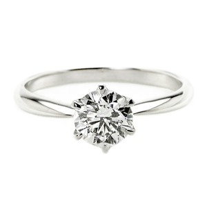 ダイヤモンド リング 一粒 1カラット 14号 プラチナPt900 Dカラー SI2クラス Excellent H＆C エクセレント ハート＆キューピット ダイヤリング 指輪 大粒 1ct 鑑定書付き - 拡大画像