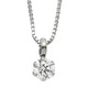 ダイヤモンドペンダント/ネックレス 一粒 プラチナ Pt900 0.1ct ダイヤネックレス 6本爪 Dカラー SI2 Excellent エクセレント 鑑定書付き - 縮小画像1