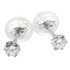 ダイヤモンド ピアス 一粒 合計0.2ct プラチナ Pt900 6本爪 Dカラー SI2 Excellent エクセレントカット 鑑定書付き - 縮小画像1