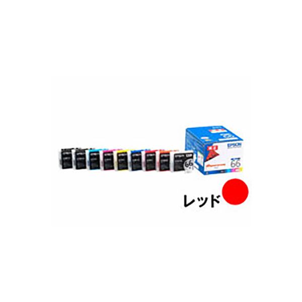 (業務用5セット) 【純正品】 EPSON エプソン インクカートリッジ 【ICR66 レッド】