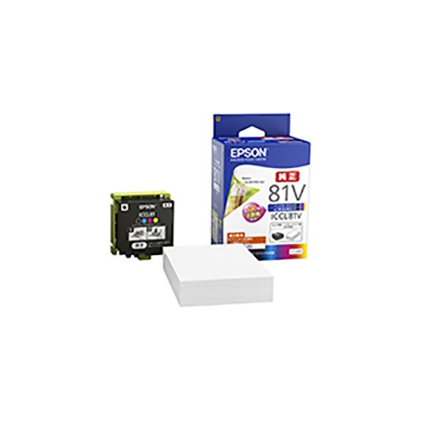 【純正品】 EPSON エプソン インクカートリッジ 【ICCL81V インク+ 写真用紙 L-100P】