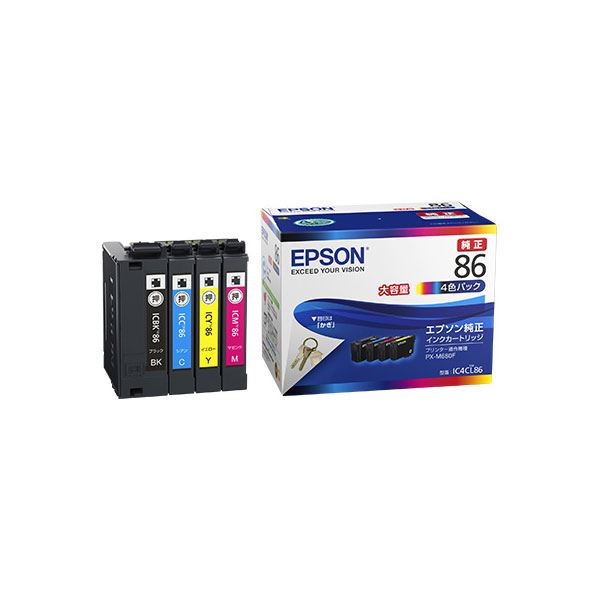 【純正品】EPSON エプソン インクパック【IC4CL86 大容量4色】