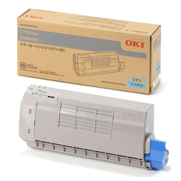 【純正品】 OKI TC-C4CC2 トナーカートリッジ シアン 大 