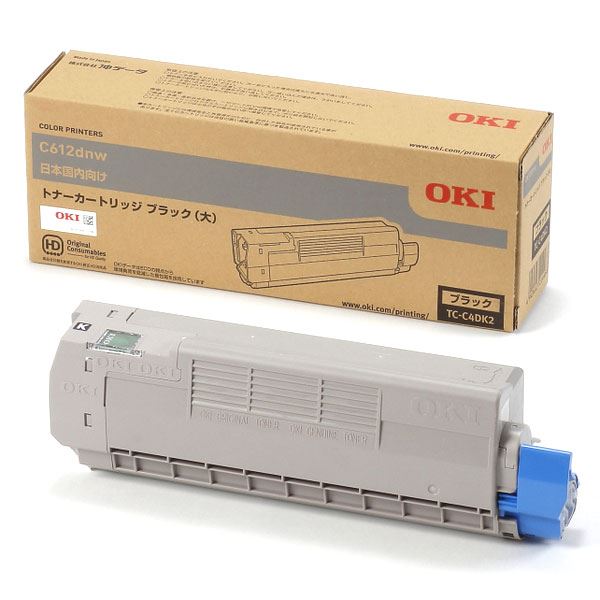 （まとめ） 【純正品】 OKI TC-C4DK2 トナーカートリッジ ブラック 大 【×3セット】