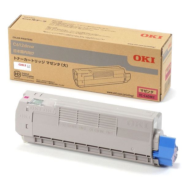 （まとめ） 【純正品】 OKI TC-C4DM2 トナーカートリッジ マゼンタ 大 【×3セット】