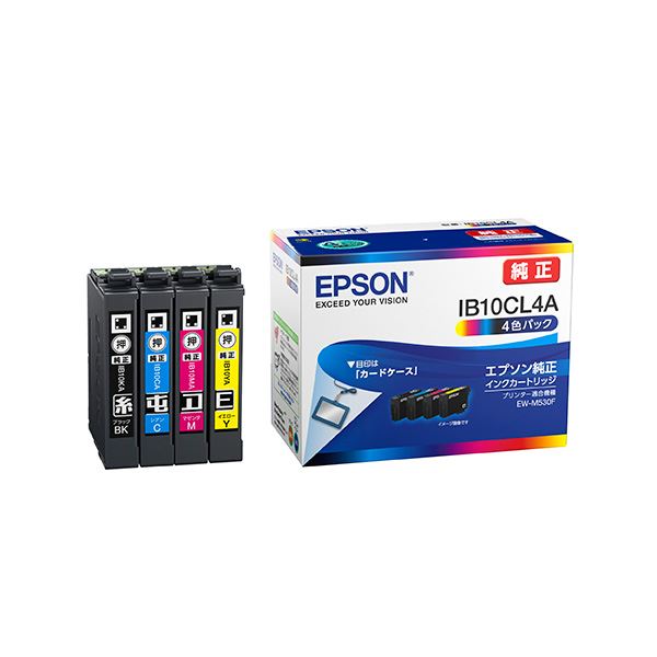 (まとめ) 【純正品】 EPSON(エプソン) IB10CL4A インクパック 4色(ブラック・シアン・マゼンタ・イエロー) 【×3セット】