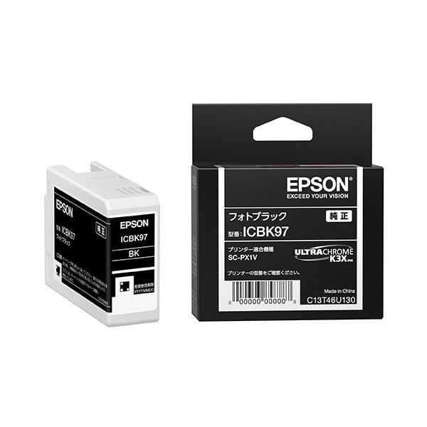 (まとめ) 【純正品】 EPSON(エプソン) ICBK97 インクカートリッジ フォトブラック 【×3セット】