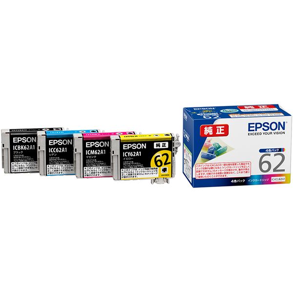 EPSON エプソン IC4CL62A1 インクカートリッジ 4Cパック 【純正品】