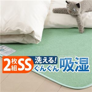 湿度調整マット 【セミシングル 80×180cm 2枚セット】 消臭 防ダニ 防カビ 『調湿くん』 〔ベッドルーム 寝室 押し入れ〕【代引不可】