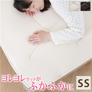 寝心地復活 ふかふか 敷きパッド/寝具 【セミシングル 80×200cm ブラウン】 日本製 立体メッシュ 〔ベッドルーム 寝室〕【代引不可】