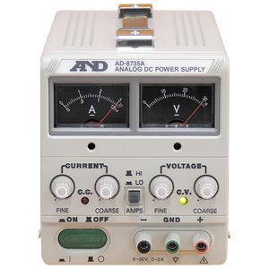 A&D(エーアンドデイ)電子計測機器 直流安定化電源(30V、3A)AD-8735A 商品写真