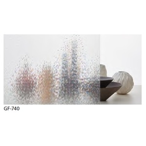 幾何柄　飛散低減ガラスフィルム　サンゲツ　GF-740　95cm巾　10m巻 商品写真1