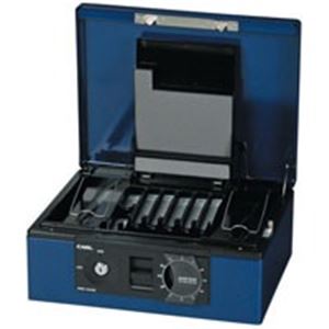 (業務用2セット) カール事務器 キャッシュボックス CB-8760 ブルー 商品写真