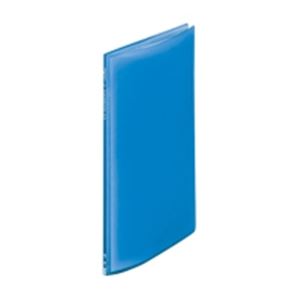 (業務用100セット) LIHITLAB クリアファイル/ポケットファイル 【A4/タテ型】 10ポケット G3100-8 ブルー 商品写真