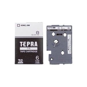 (業務用30セット) キングジム テプラTRテープ TC6S 白に黒文字 6mm 商品写真