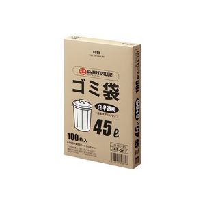 (業務用30セット) ジョインテックス ゴミ袋 LDD 白半透明 45L 100枚 N115J-45 商品写真