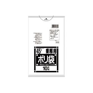 (業務用20セット)日本サニパック ポリゴミ袋 N-43 透明 45L 10枚 商品写真