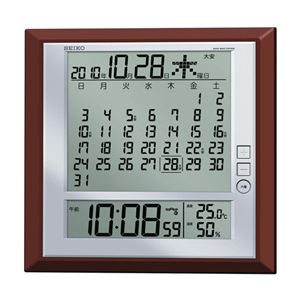 カレンダー付電波掛置兼用時計 091-09B 商品写真
