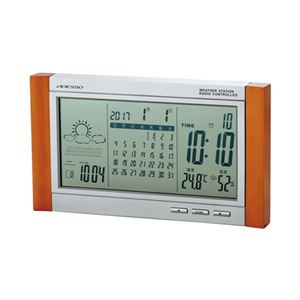カレンダー電波時計(天気予報機能 091-08B 商品写真
