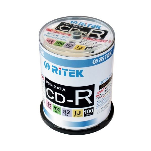 (まとめ）Ri-JAPAN データ用CD-R 100枚 CD-R700WPX100CK C【×2セット】