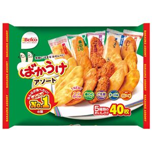 （まとめ）栗山米菓 ばかうけアソート 40枚入袋【×50セット】