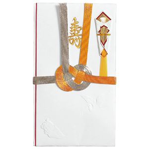 （まとめ）マルアイ 婚礼用金封 中柾金銀10本結切 寿 キ-19（×50セット）