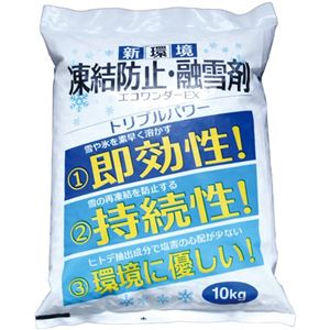 （まとめ）高森コーキ 凍結防止融雪剤エコワンダーEX 10kg ECO-10（×2セット）