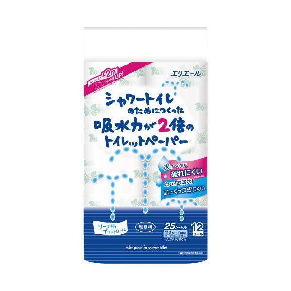 （まとめ）大王製紙 吸水力が2倍のトイレットペーパー12ロール（×10セット）